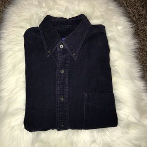 Vintage navy corduroy button down